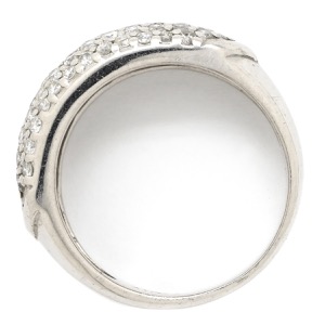 リング 指輪 ダイヤリング Pt900 シルバー パヴェダイヤ 中古