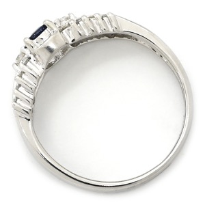 リング 指輪 アレキサンドライト ダイヤリング Pt900 シルバー 中古