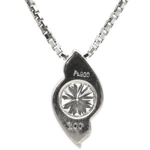 ネックレス ダイヤペンダント Pt900 シルバー 1P 1粒 中古