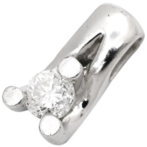 ペンダントトップ Pt850 シルバー Pt850 プラチナム ペンダントヘッド ダイヤ 1P 1粒 中古