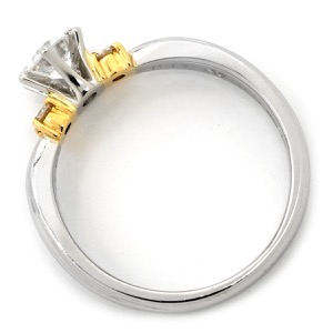 リング 指輪 ダイヤリング Pt900 シルバー 3P 3石 3粒  中古