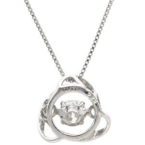 ネックレス ダイヤ ペンダント Pt900 シルバー プラチナム 1P 1石 1粒 メビウス ムービング スイング 中古