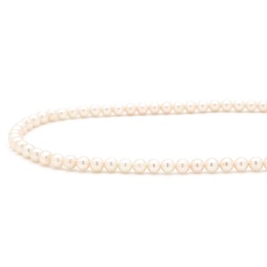 ネックレス パール K18YG ホワイト 真珠 あこやパール フォーマル 一連 750 18K YG アコヤ真珠 43.5cm ラウンドシェイプ  中古