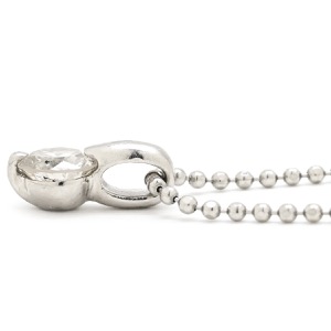 ネックレス ダイヤ ペンダント Pt900 シルバー プラチナム 1P 1石 1粒 ラウンド カットボールチェーン 中古