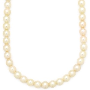 ネックレス シルバー ホワイト ホワイトパール アコヤパール 真珠 あこやパール silver シルバー ラウンドシェイプ 中古