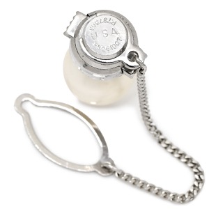 タイピン パール 真珠 Pt850 シルバー プラチナム 白蝶パール 大粒 1p 一粒パール PT タイタック 11.60mm  中古