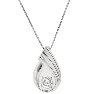 ネックレス ダイヤ ペンダント Pt900 シルバー 1P 1石 1粒 中古