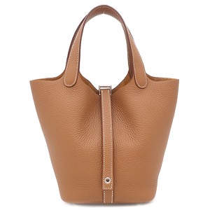 エルメス ハンドバッグ ピコタンロック PM トリヨンクレマンス ブラウン未使用 茶  中古