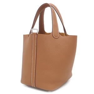 エルメス ハンドバッグ ピコタンロック PM トリヨンクレマンス ブラウン未使用 茶  中古