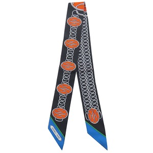 エルメス スカーフ ツイリー シルク ブラック 【LIFT PROFILE/リフト プロフィール】  中古