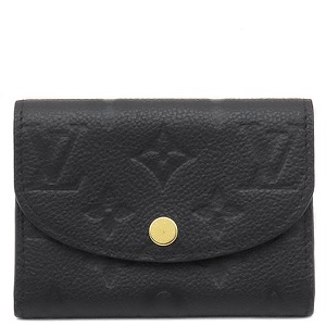 ルイヴィトン コインケース ポルトモネ ロザリ モノグラムアンプラント ブラック 黒 小銭入れ カードケース  M81455 中古