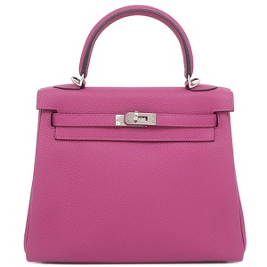 エルメス 2WAYバッグ ケリー25 内縫い トゴ パープル 紫 ショルダー ハンドバッグ  中古