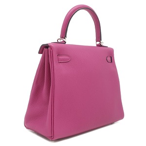 エルメス 2WAYバッグ ケリー25 内縫い トゴ パープル 紫 ショルダー ハンドバッグ  中古