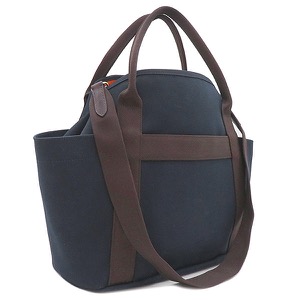 エルメス 2WAYバッグ サックドパンサージュ グルーム トワルシェブロン ネイビー 紺 ショルダー トート  068312CK 中古