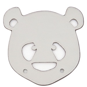 エルメス チャーム プティアッシュ パンダ レザー マルチカラー 黒 チャーム シューズチャーム petit H  中古