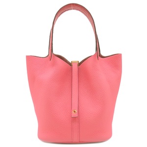 エルメス ハンドバッグ ピコタンロックMM タッチ トリヨンクレマンス ピンク クロコ  中古