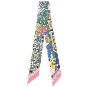 エルメス スカーフ ツイリー シルク マルチカラー 【PONY PIT STOP/ポニー ピット ストップ】  中古