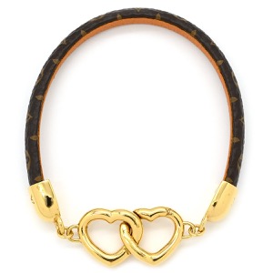 ルイヴィトン ブレスレット ブレスレット セイ イエス モノグラムキャンバス ブラウン 茶 オープンハートフック  M6758F 中古