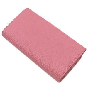 ブルガリ 長財布 ブルガリブルガリ グレインレザー ピンク バイカラー 二つ折り 中古