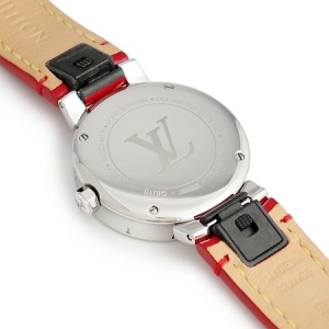 ルイヴィトン タンブール ムーンスター PM Q8J10 スモールセコンド バー アラビア クオーツ
