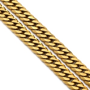 喜平 ネックレス K18 18金 60cm 30.3g 6面 ダブル Ｗ K18YG ゴールド 造幣局検定マーク ※ショッピングローン対応していません    中古