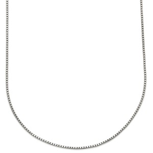 ネックレス K18WG シルバー ホワイトゴールド ボックスチェーン ベネチアンチェーン 18K WG Au750 中古