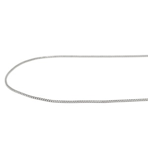 ネックレス K18WG シルバー ホワイトゴールド ボックスチェーン ベネチアンチェーン 18K WG Au750 中古