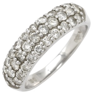 リング 指輪 ダイヤリング  Pt900 シルバー パヴェリング  中古