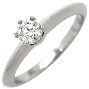 ティファニー リング 指輪 ソリティア Pt950 シルバー T&Co. プラチナム 1P 1石 1粒 ダイヤ 立爪 エンゲージ ブライダル  中古