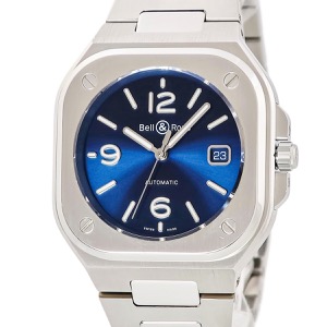 ベル&ロス BR 05 ブルー スティール BR05A-BLU-ST/SST デイト バー アラビア シースルーバック 自動巻き