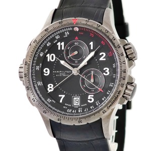 ハミルトン カーキ E.T.O. クロノグラフ H776720 デイト 回転ベゼル ブラック 黒 クオーツ