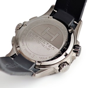 ハミルトン カーキ E.T.O. クロノグラフ H776720 デイト 回転ベゼル ブラック 黒 クオーツ