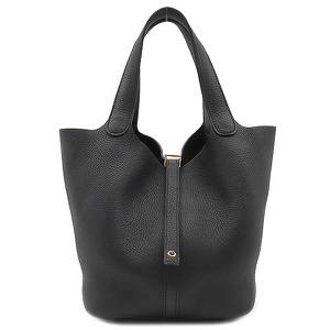 エルメス ハンドバッグ ピコタンロックMM  トリヨンクレマンス ブラック 黒 鍵1本欠品  中古