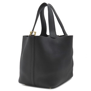 エルメス ハンドバッグ ピコタンロックMM  トリヨンクレマンス ブラック 黒 鍵1本欠品  中古