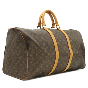 ルイヴィトン ボストンバッグ キーポル 55 モノグラムキャンバス ブラウン 茶 鍵・パドロック・ポワニエ・ネームタグ欠品 M41424 中古