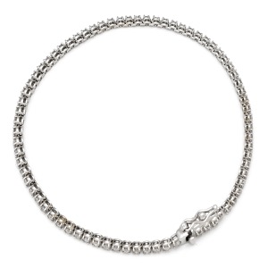 ブレスレット テニスブレスレット K18WG シルバー ダイヤブレスレット  中古