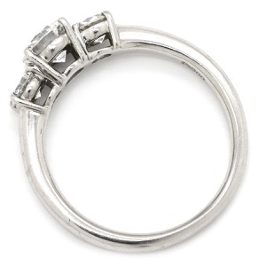 リング 指輪 ダイヤリング Pt900 シルバー 3P 中古