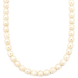 ネックレス 7mm パール ペンダント パール ホワイト 真珠 シルバー プリンセスサイズ 43.5cm フォーマル 一連 ワンタッチ 花カン  中古