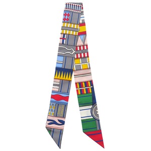 エルメス スカーフ ツイリー シルク マルチカラー 【VOLTES ET PIROUETTES/ヴォルト エ ピルエット】  中古