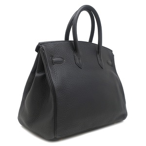 エルメス ハンドバッグ バーキン35 フィヨルド ブラック 黒  中古