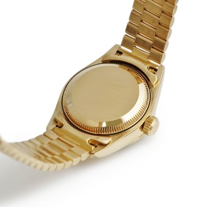 ロレックス デイトジャスト 791782BR OH済 A番 K18YG無垢 純正ダイヤ グリーンジェダイト 翡翠 自動巻き