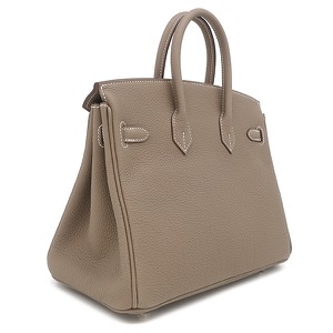 エルメス ハンドバッグ バーキン25 トゴ グレー グレージュ  中古