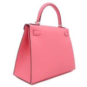 エルメス 2WAYバッグ ケリー28 外縫い ヴォーエプソン ピンク 中古