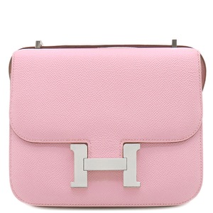 エルメス ショルダーバッグ コンスタンス ミニ 18 ヴォーエプソン ピンク 中古