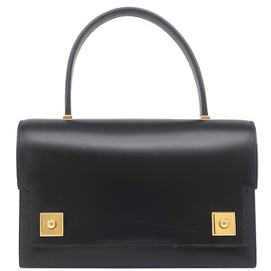 エルメス ハンドバッグ ピアノ ボックスカーフ ブラック 黒  中古