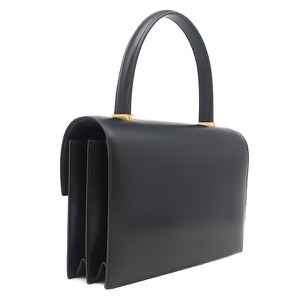 エルメス ハンドバッグ ピアノ ボックスカーフ ブラック 黒  中古