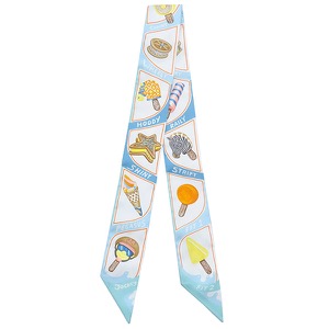 エルメス スカーフ ツイリー シルク マルチカラー 【FUNNY ICE CREAM/ファニーアイスクリーム】  中古