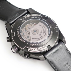 モンブラン タイムウォーカー クロノグラフ UTC 116102 ブラックDLC加工 黒 デイト GMT 自動巻き