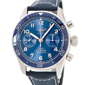 ロンジン スピリット フライバック L3.821.4.93.2 新品同様 ブルー サンレイ アラビア クロノグラフ 自動巻き