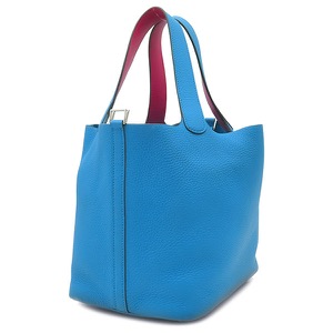 エルメス ハンドバッグ ピコタンロックMM エクラ トリヨンクレマンス ブルー 青 ピンク バイカラー  中古